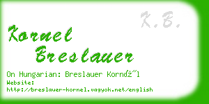 kornel breslauer business card